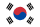 韩国国旗，太极和八卦图案代表韩国队
